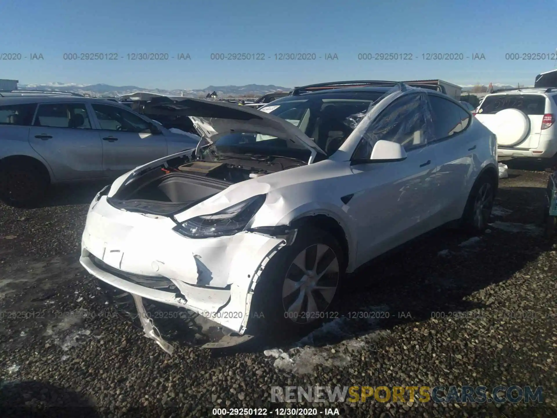 2 Photograph of a damaged car 5YJYGDEE0LF032219 TESLA MODEL Y 2020