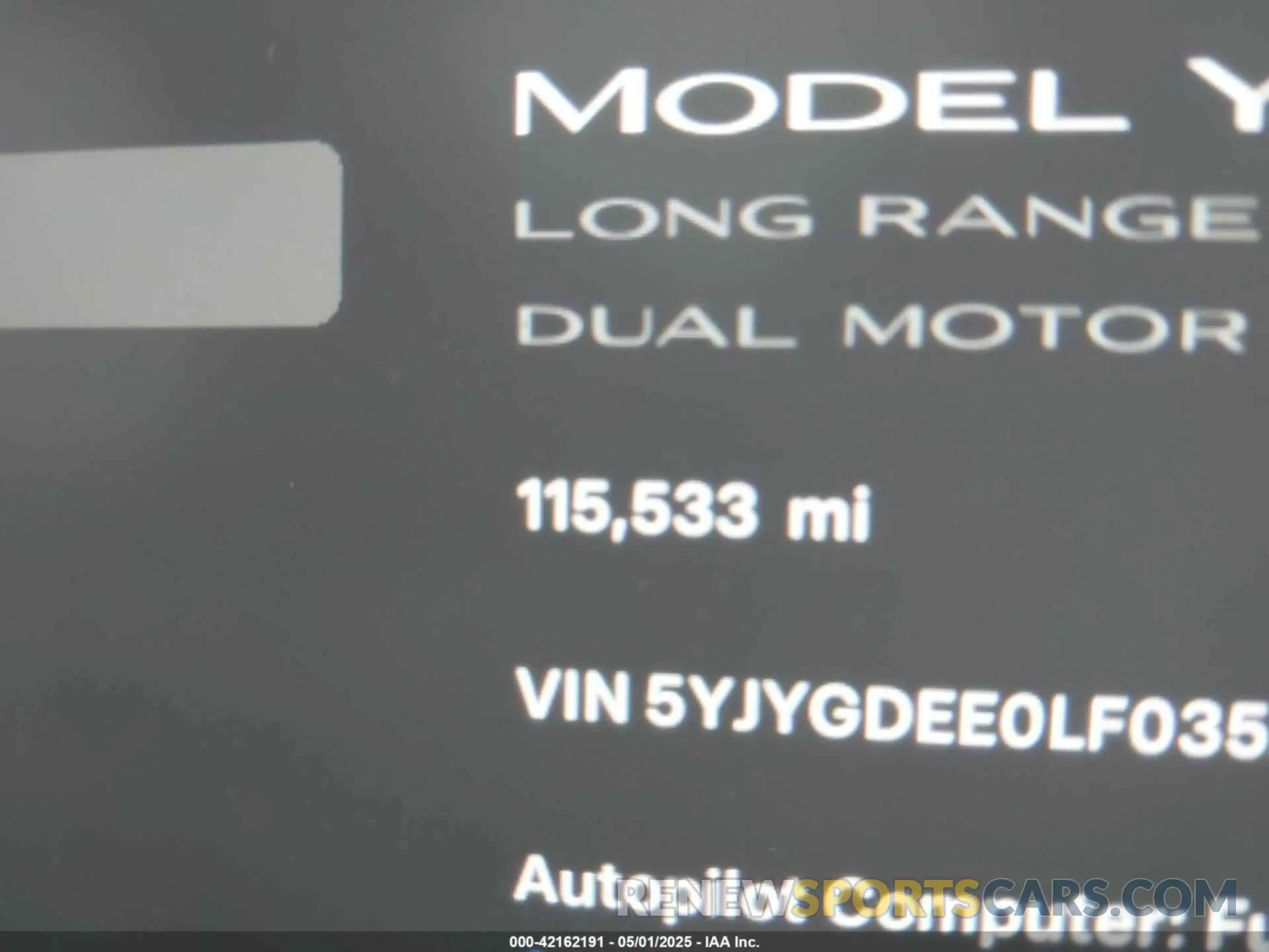 16 Photograph of a damaged car 5YJYGDEE0LF035248 TESLA MODEL Y 2020
