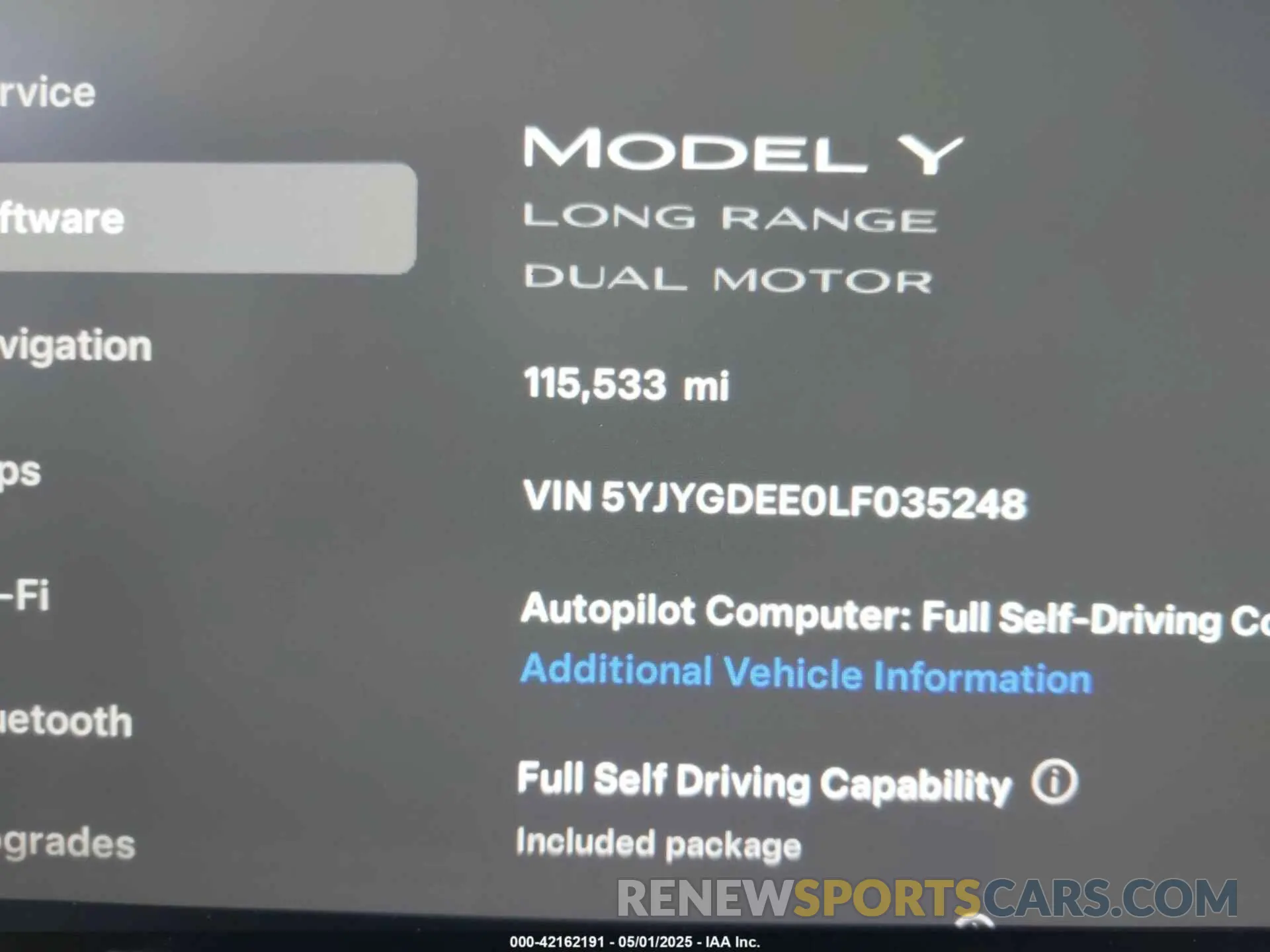 7 Photograph of a damaged car 5YJYGDEE0LF035248 TESLA MODEL Y 2020