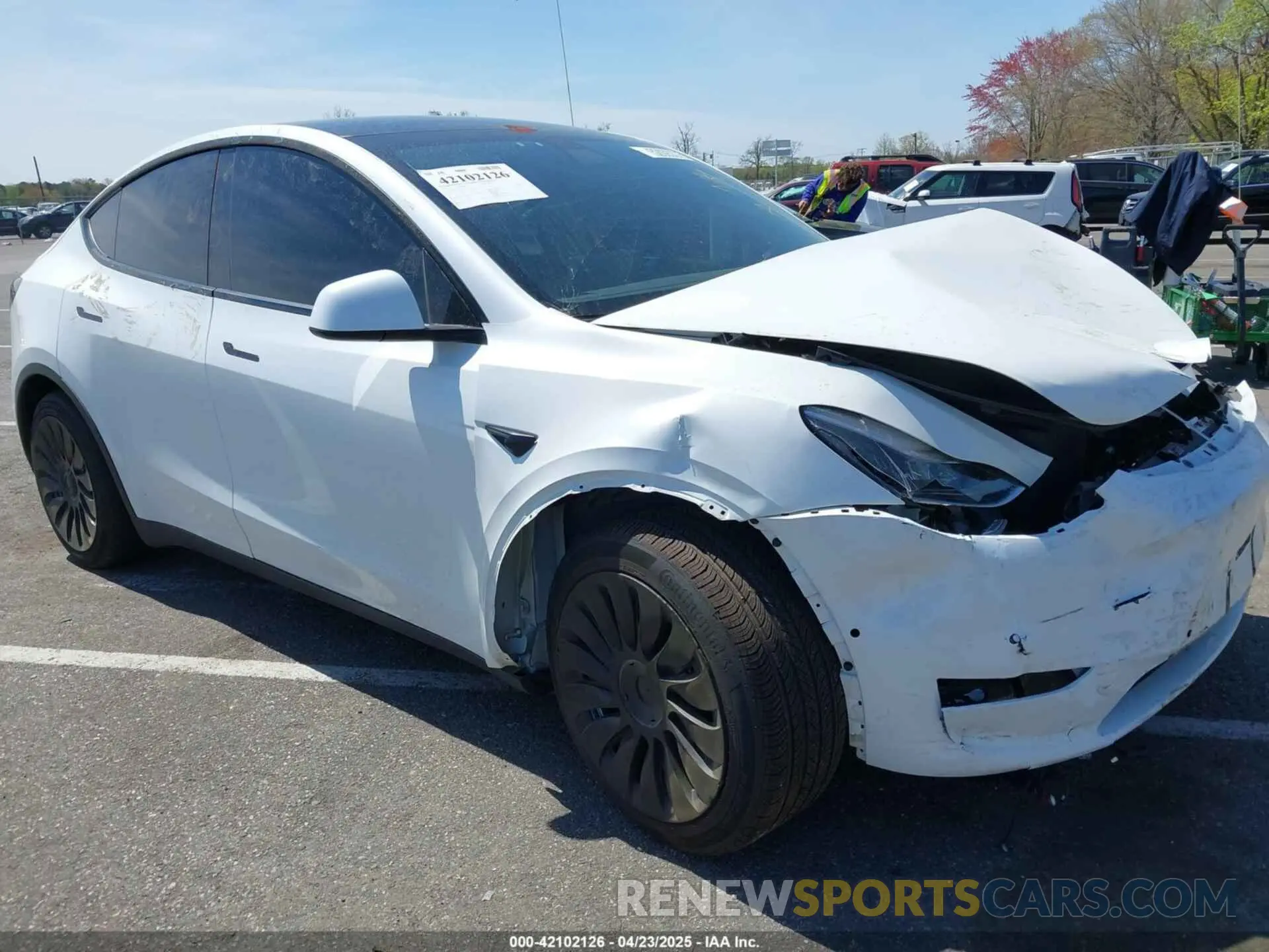 1 Photograph of a damaged car 5YJYGDEE0LF047030 TESLA MODEL Y 2020