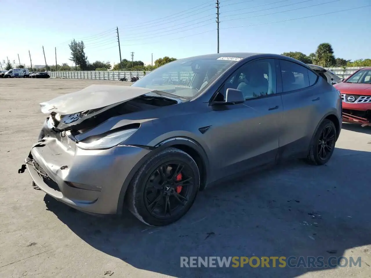 1 Photograph of a damaged car 5YJYGDEE1LF013288 TESLA MODEL Y 2020