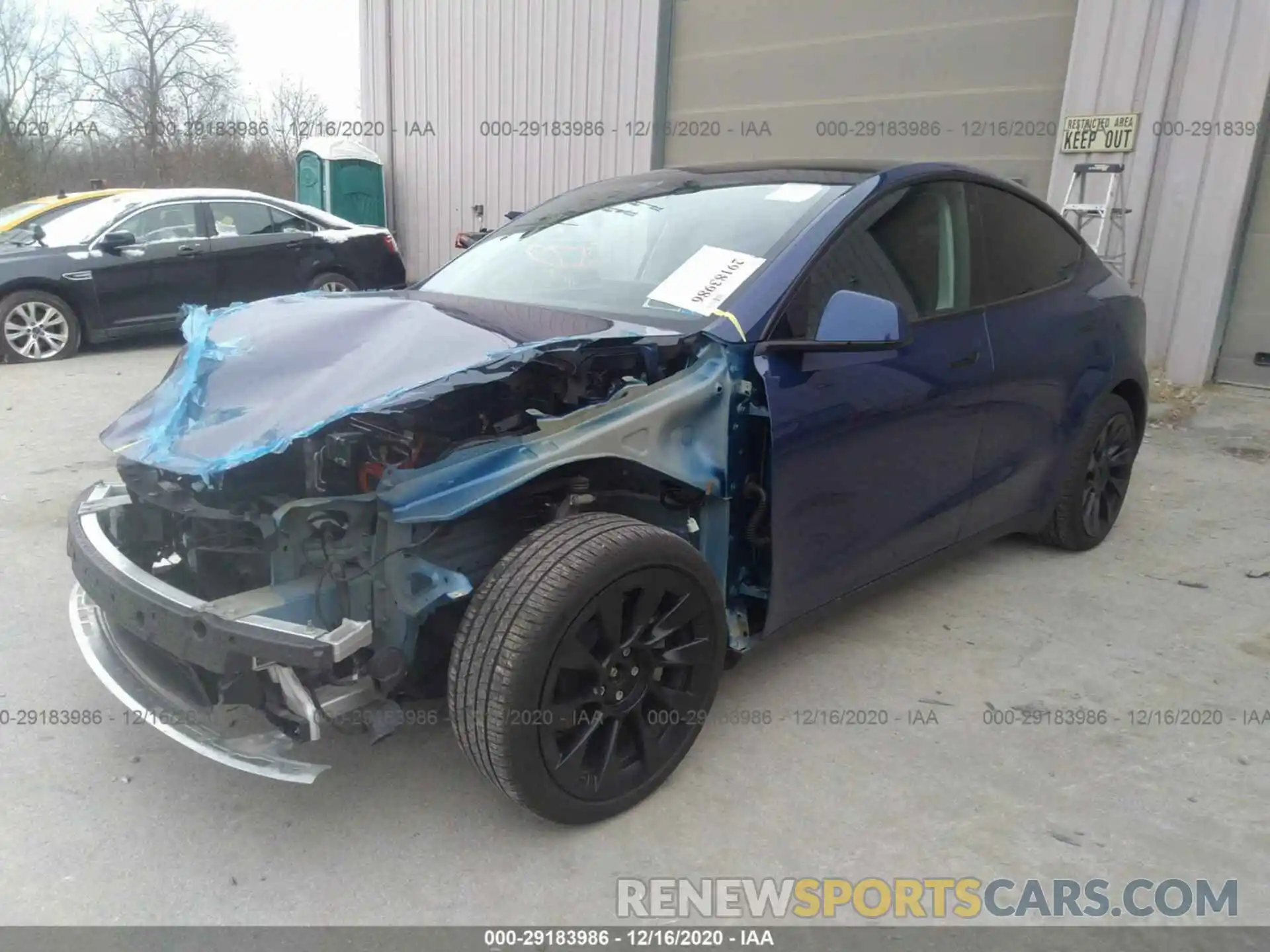 2 Photograph of a damaged car 5YJYGDEE1LF014411 TESLA MODEL Y 2020