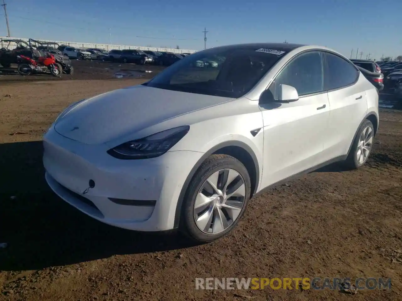 2 Photograph of a damaged car 5YJYGDEE1LF015185 TESLA MODEL Y 2020