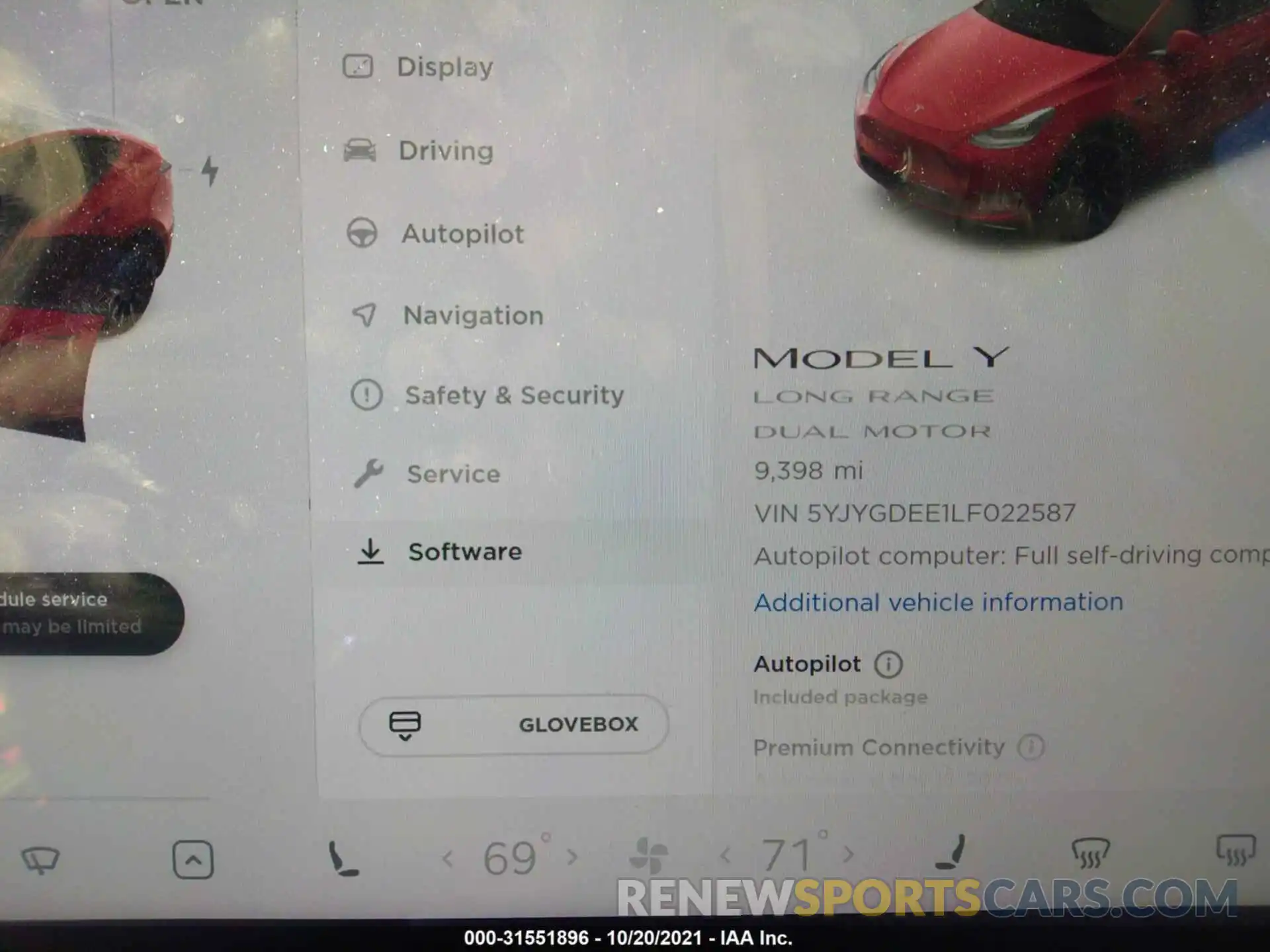 7 Photograph of a damaged car 5YJYGDEE1LF022587 TESLA MODEL Y 2020