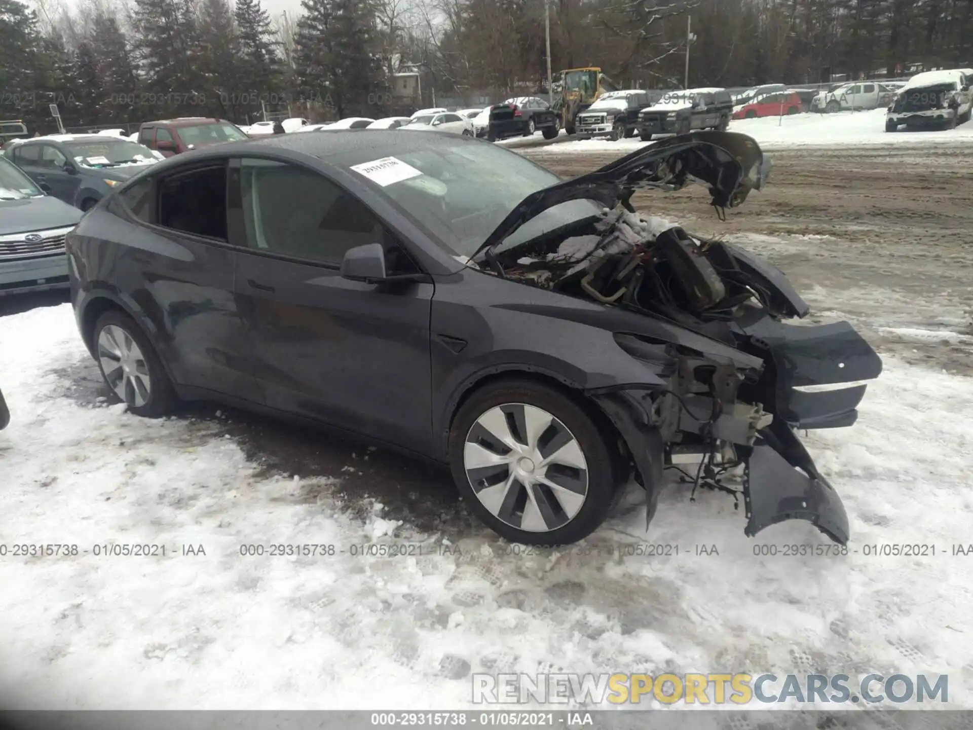 1 Photograph of a damaged car 5YJYGDEE1LF030057 TESLA MODEL Y 2020