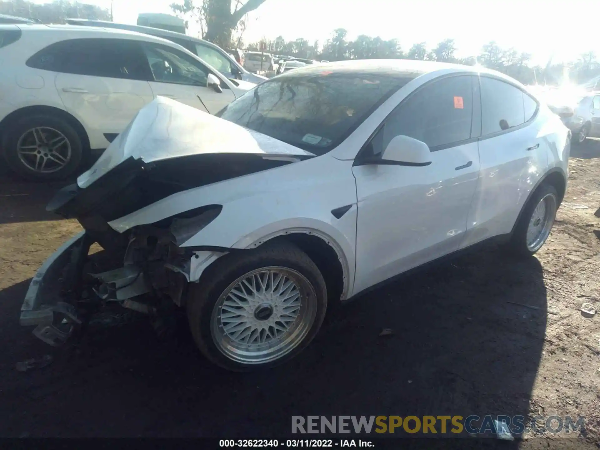 2 Photograph of a damaged car 5YJYGDEE1LF038305 TESLA MODEL Y 2020