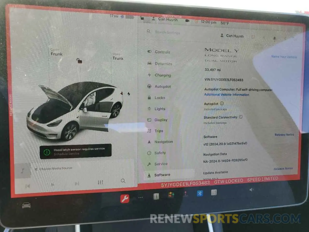 9 Photograph of a damaged car 5YJYGDEE1LF053483 TESLA MODEL Y 2020