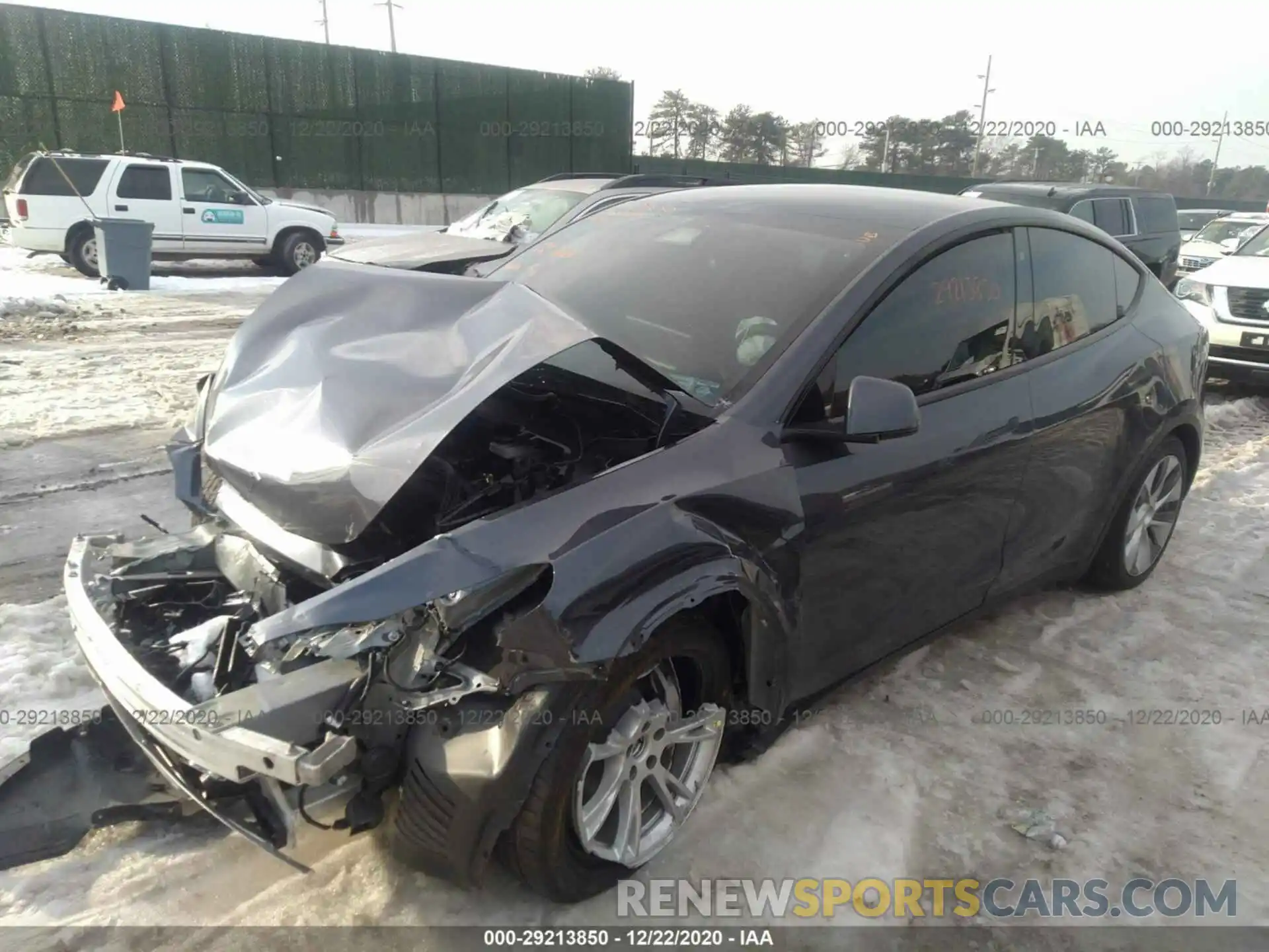 2 Photograph of a damaged car 5YJYGDEE2LF006835 TESLA MODEL Y 2020