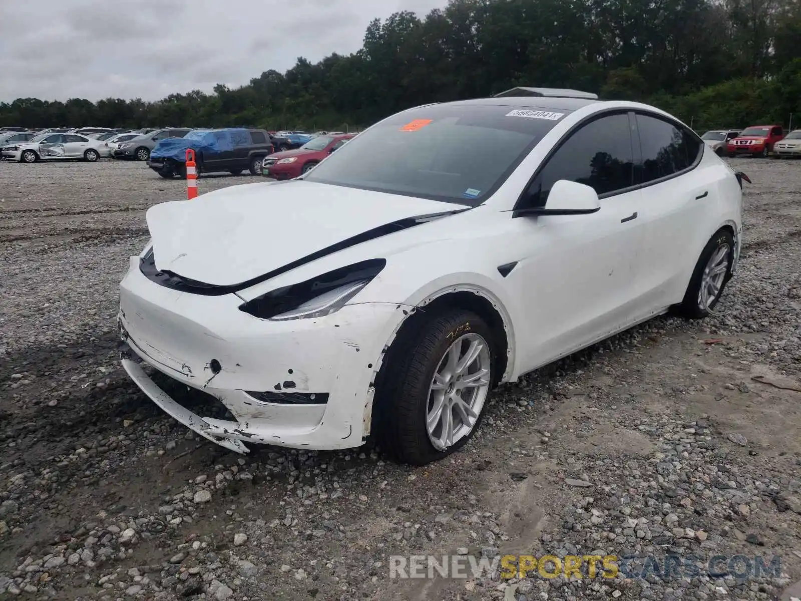 2 Photograph of a damaged car 5YJYGDEE2LF013302 TESLA MODEL Y 2020