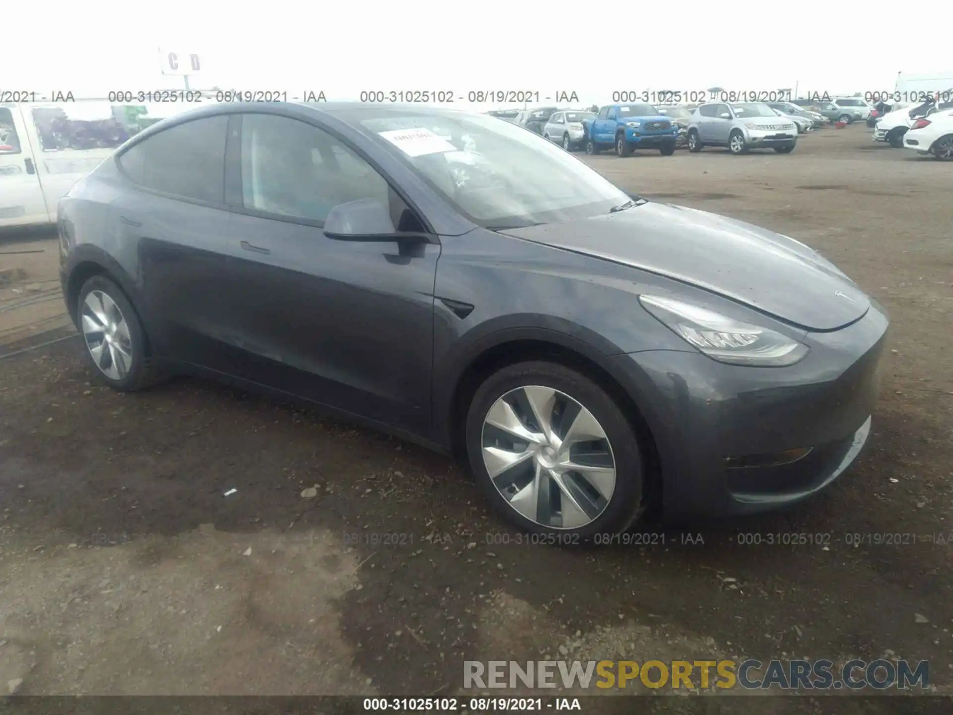 1 Photograph of a damaged car 5YJYGDEE2LF015082 TESLA MODEL Y 2020