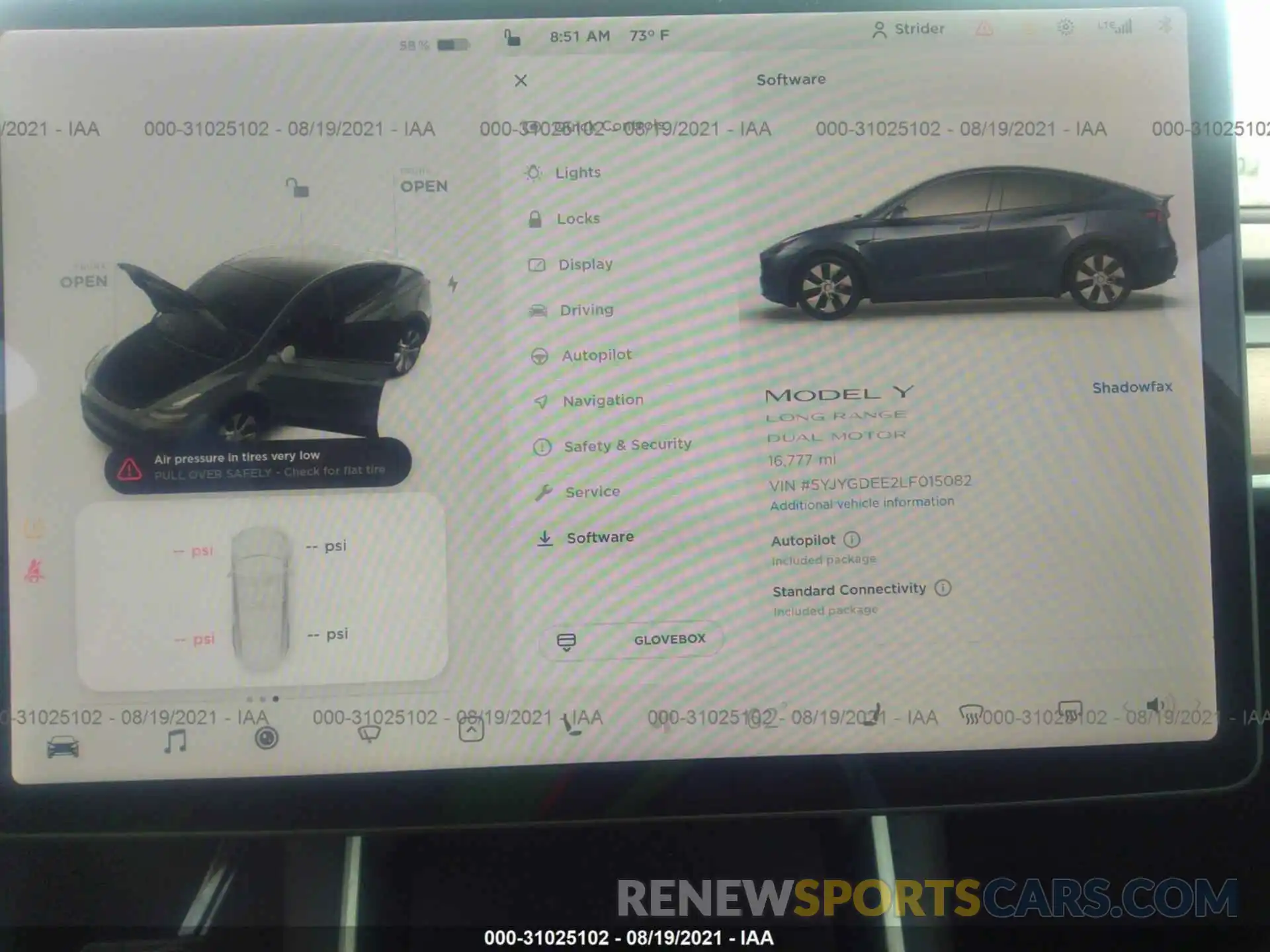 7 Photograph of a damaged car 5YJYGDEE2LF015082 TESLA MODEL Y 2020