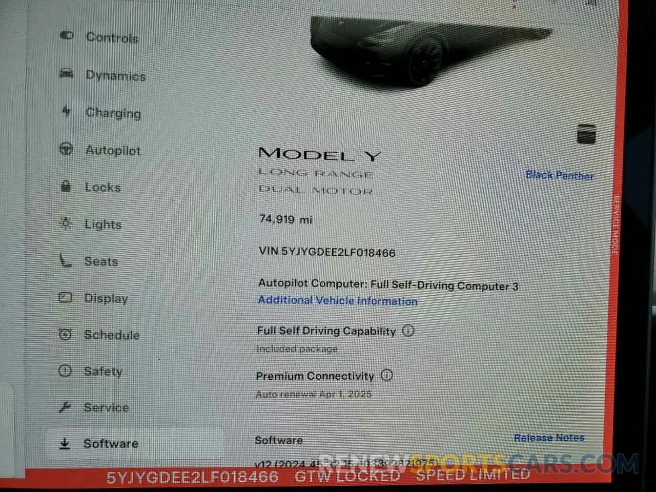 9 Photograph of a damaged car 5YJYGDEE2LF018466 TESLA MODEL Y 2020