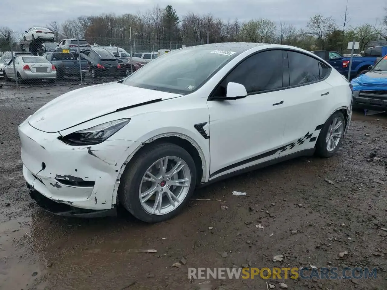 1 Photograph of a damaged car 5YJYGDEE2LF019133 TESLA MODEL Y 2020