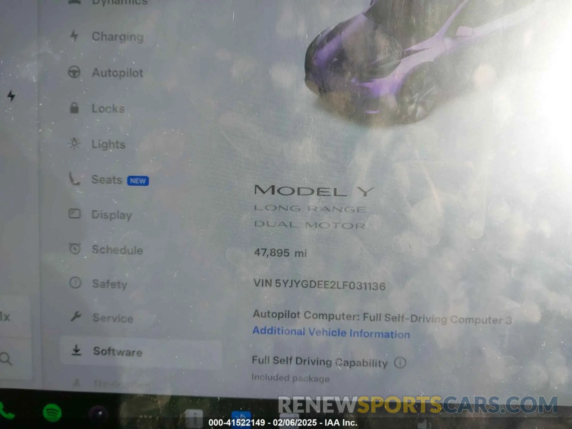 7 Photograph of a damaged car 5YJYGDEE2LF031136 TESLA MODEL Y 2020