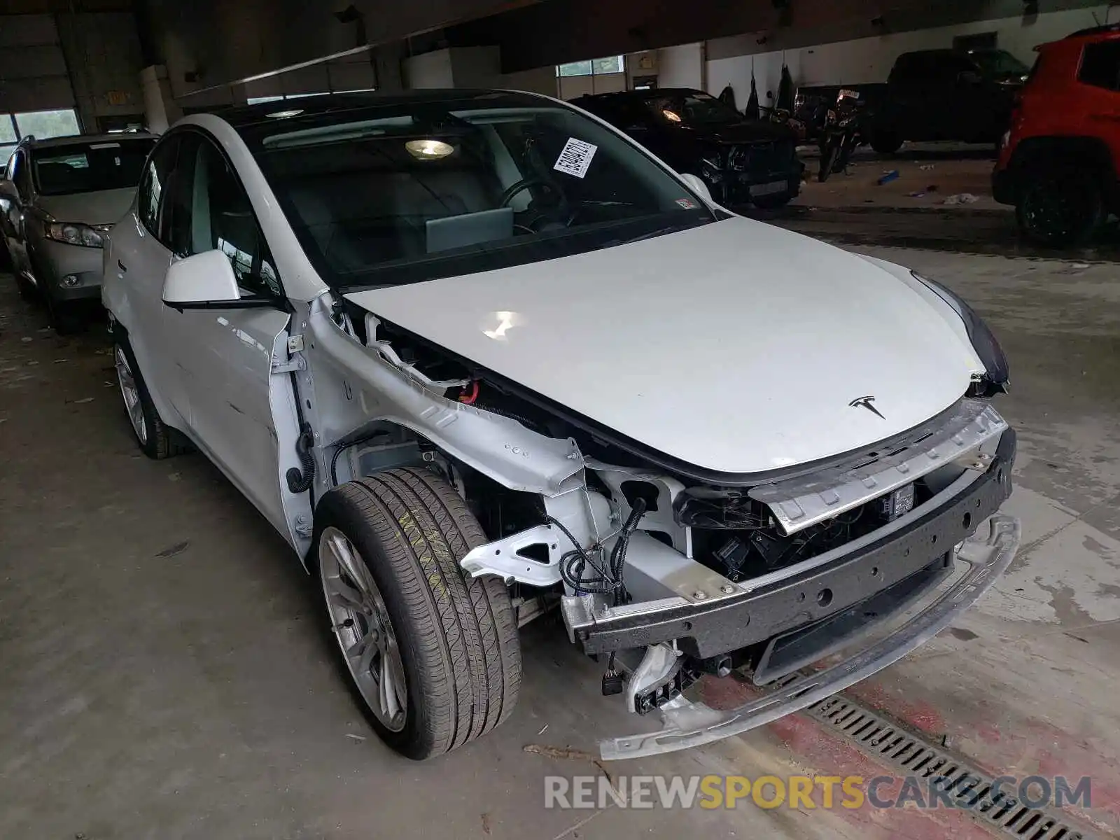 1 Photograph of a damaged car 5YJYGDEE2LF035011 TESLA MODEL Y 2020