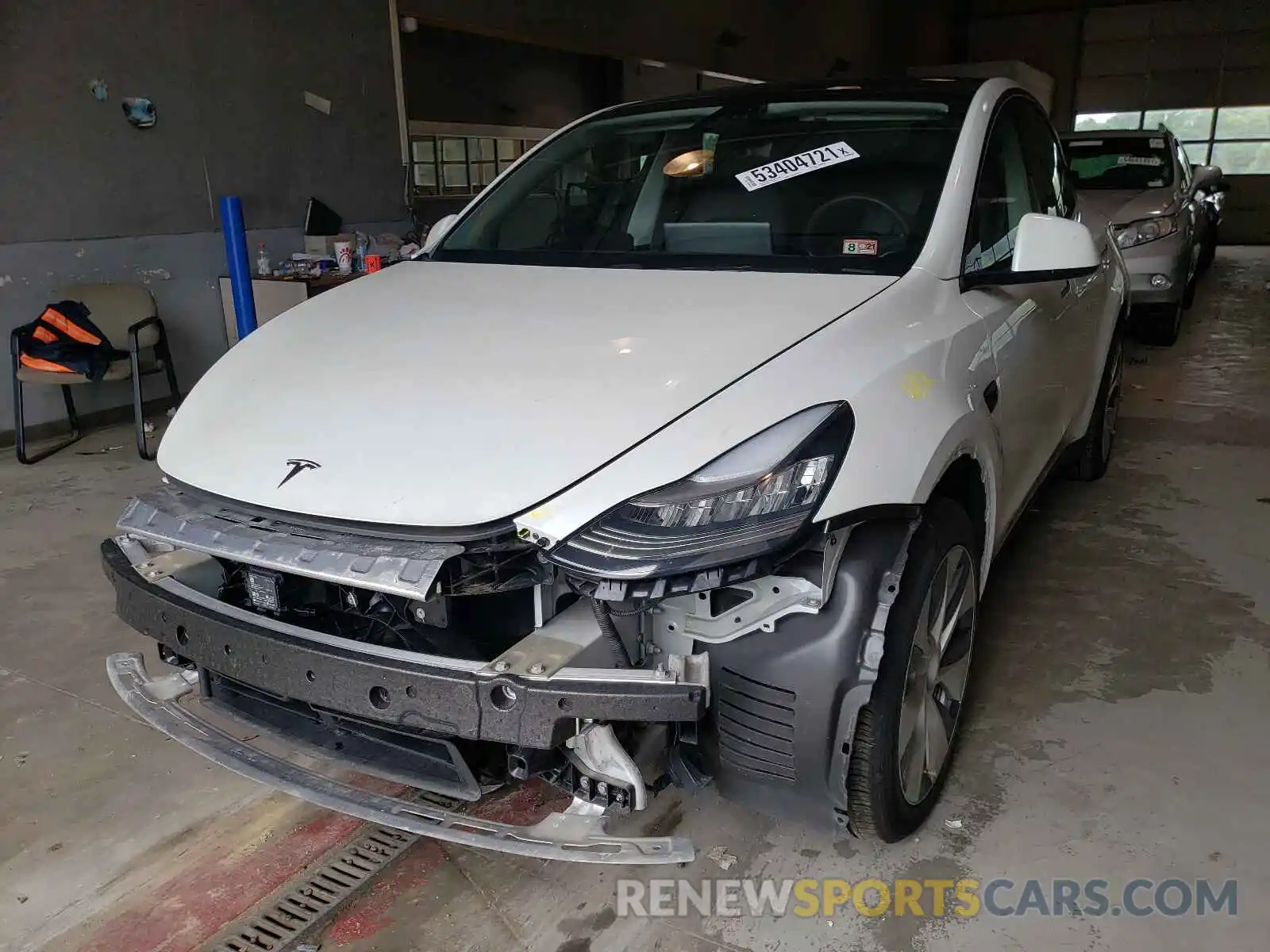 2 Photograph of a damaged car 5YJYGDEE2LF035011 TESLA MODEL Y 2020