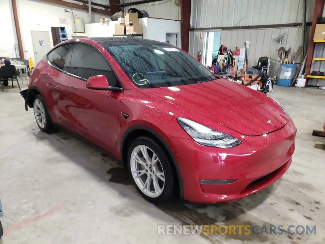 1 Photograph of a damaged car 5YJYGDEE2LF036675 TESLA MODEL Y 2020