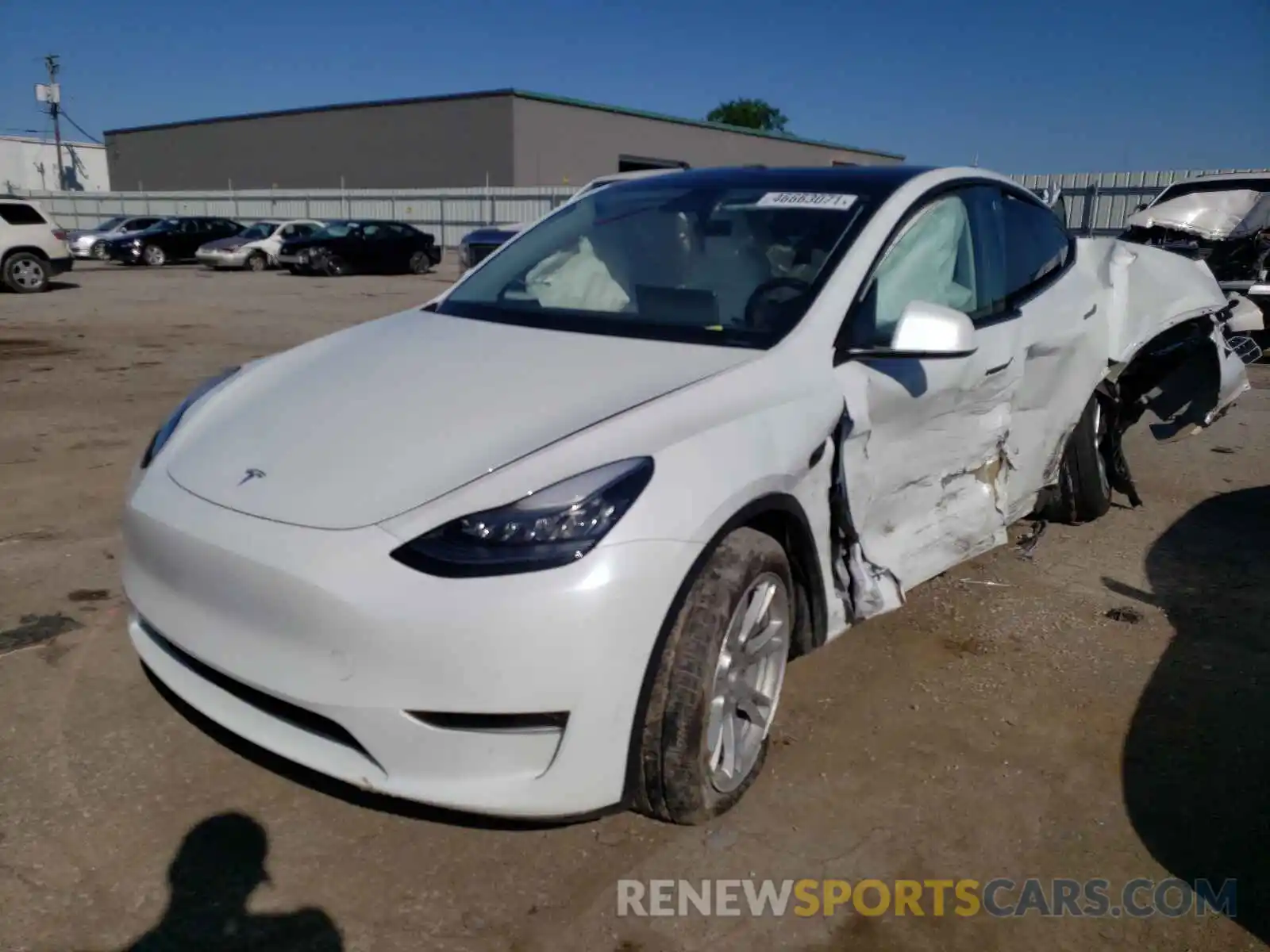 2 Photograph of a damaged car 5YJYGDEE2LF040824 TESLA MODEL Y 2020