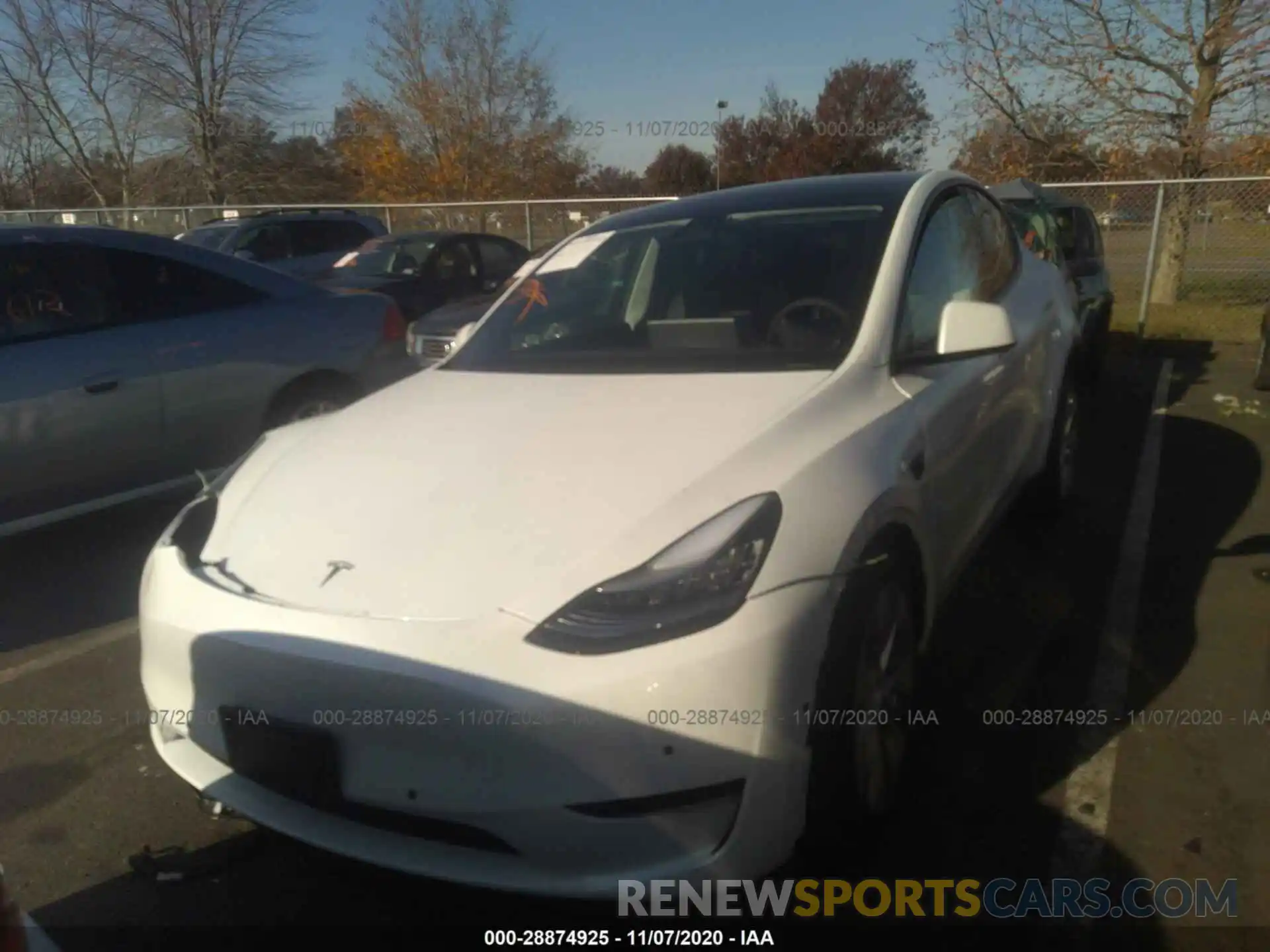 2 Photograph of a damaged car 5YJYGDEE2LF043836 TESLA MODEL Y 2020