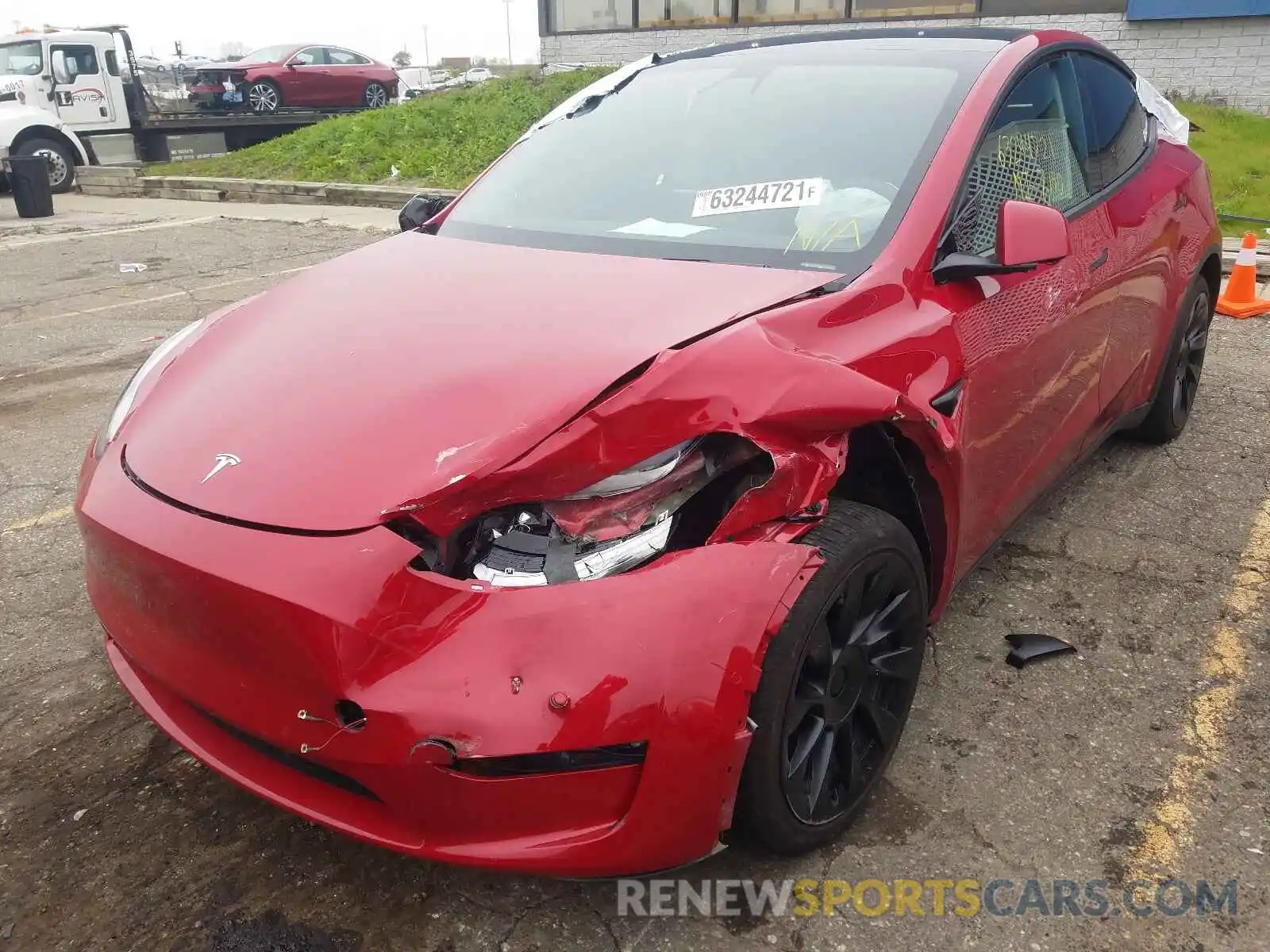 2 Photograph of a damaged car 5YJYGDEE2LF049054 TESLA MODEL Y 2020