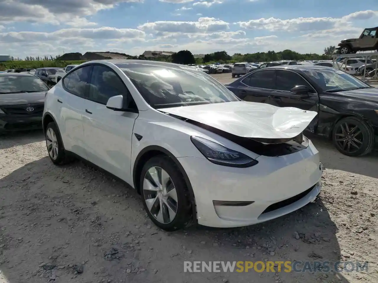 1 Photograph of a damaged car 5YJYGDEE3LF013518 TESLA MODEL Y 2020