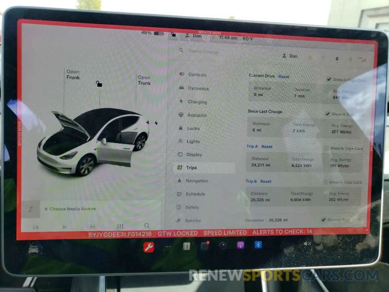 9 Photograph of a damaged car 5YJYGDEE3LF014216 TESLA MODEL Y 2020