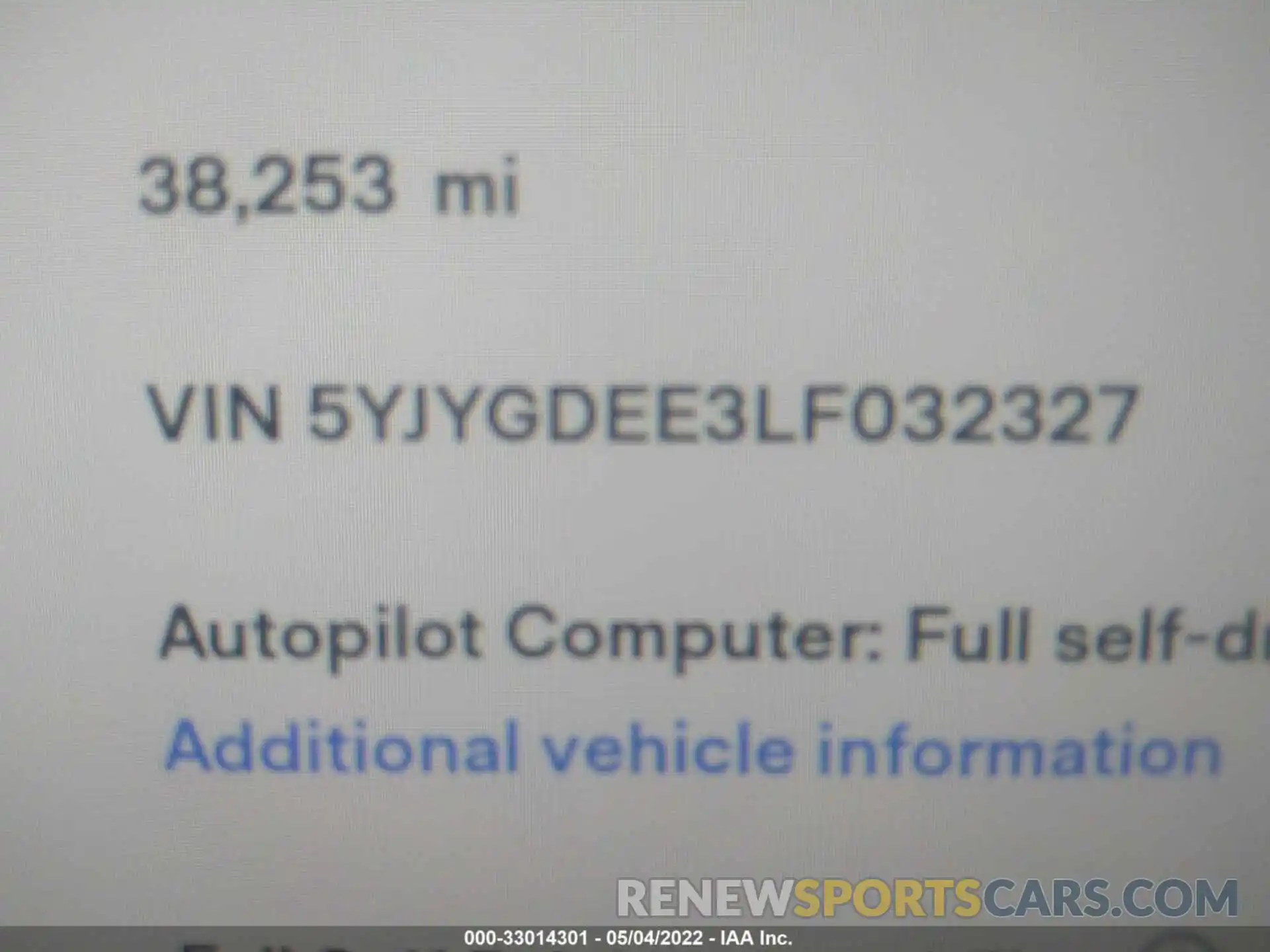 9 Photograph of a damaged car 5YJYGDEE3LF032327 TESLA MODEL Y 2020