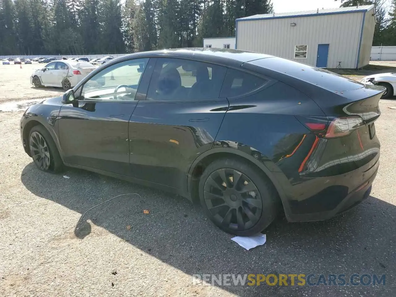 2 Photograph of a damaged car 5YJYGDEE3LF033803 TESLA MODEL Y 2020