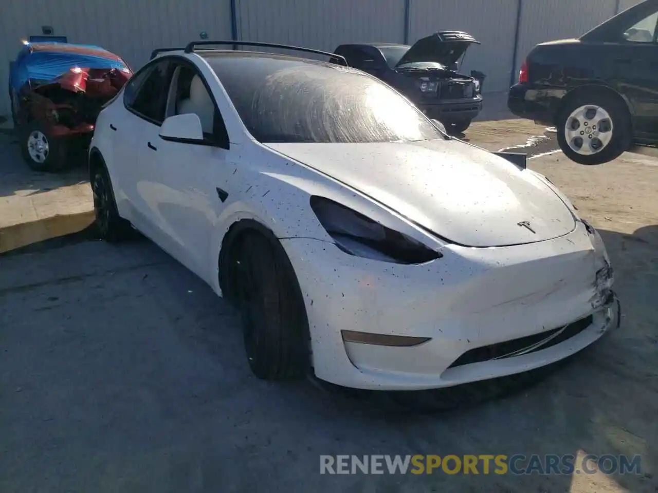 1 Photograph of a damaged car 5YJYGDEE3LF034238 TESLA MODEL Y 2020