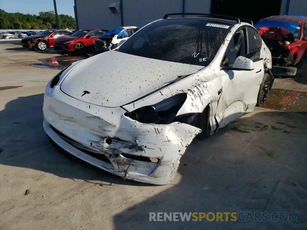 2 Photograph of a damaged car 5YJYGDEE3LF034238 TESLA MODEL Y 2020