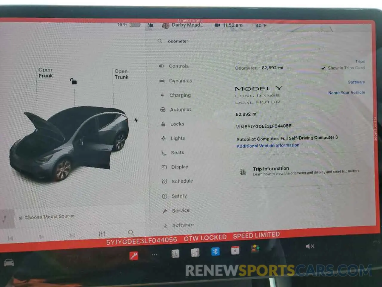 9 Photograph of a damaged car 5YJYGDEE3LF044056 TESLA MODEL Y 2020