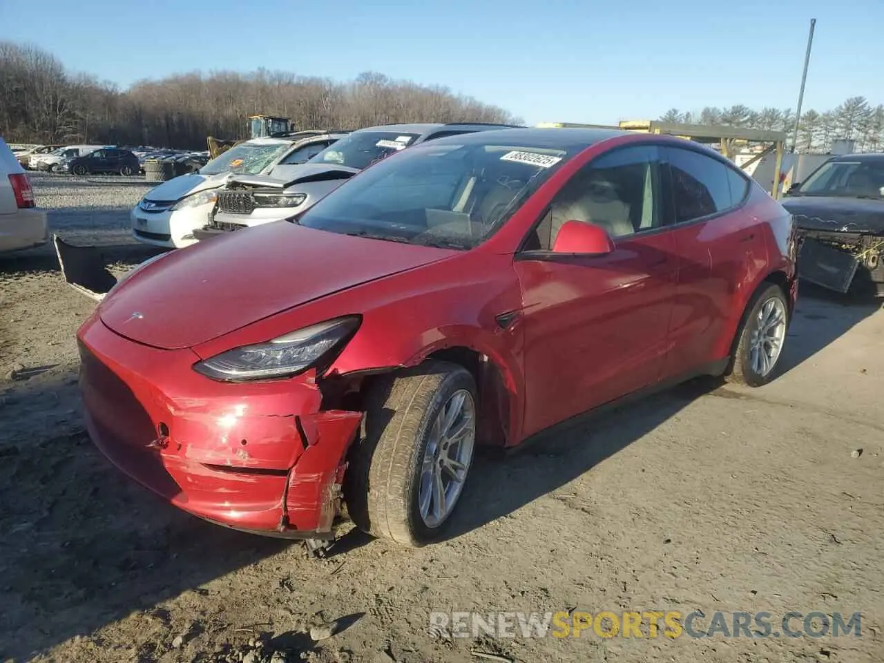 1 Photograph of a damaged car 5YJYGDEE3LF047460 TESLA MODEL Y 2020