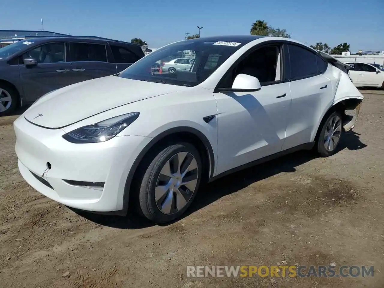 1 Photograph of a damaged car 5YJYGDEE3LF054604 TESLA MODEL Y 2020