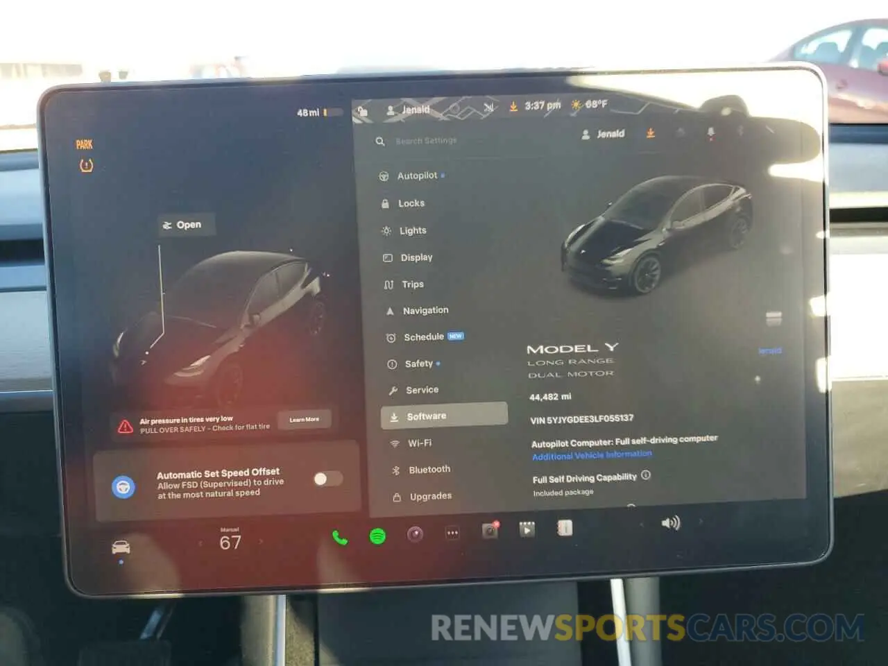 9 Photograph of a damaged car 5YJYGDEE3LF055137 TESLA MODEL Y 2020