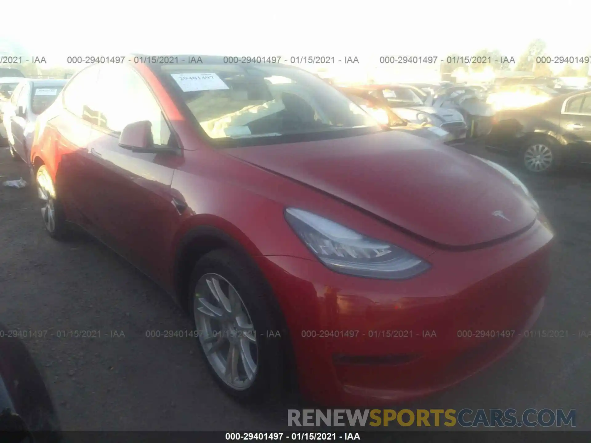 1 Photograph of a damaged car 5YJYGDEE3LF057079 TESLA MODEL Y 2020