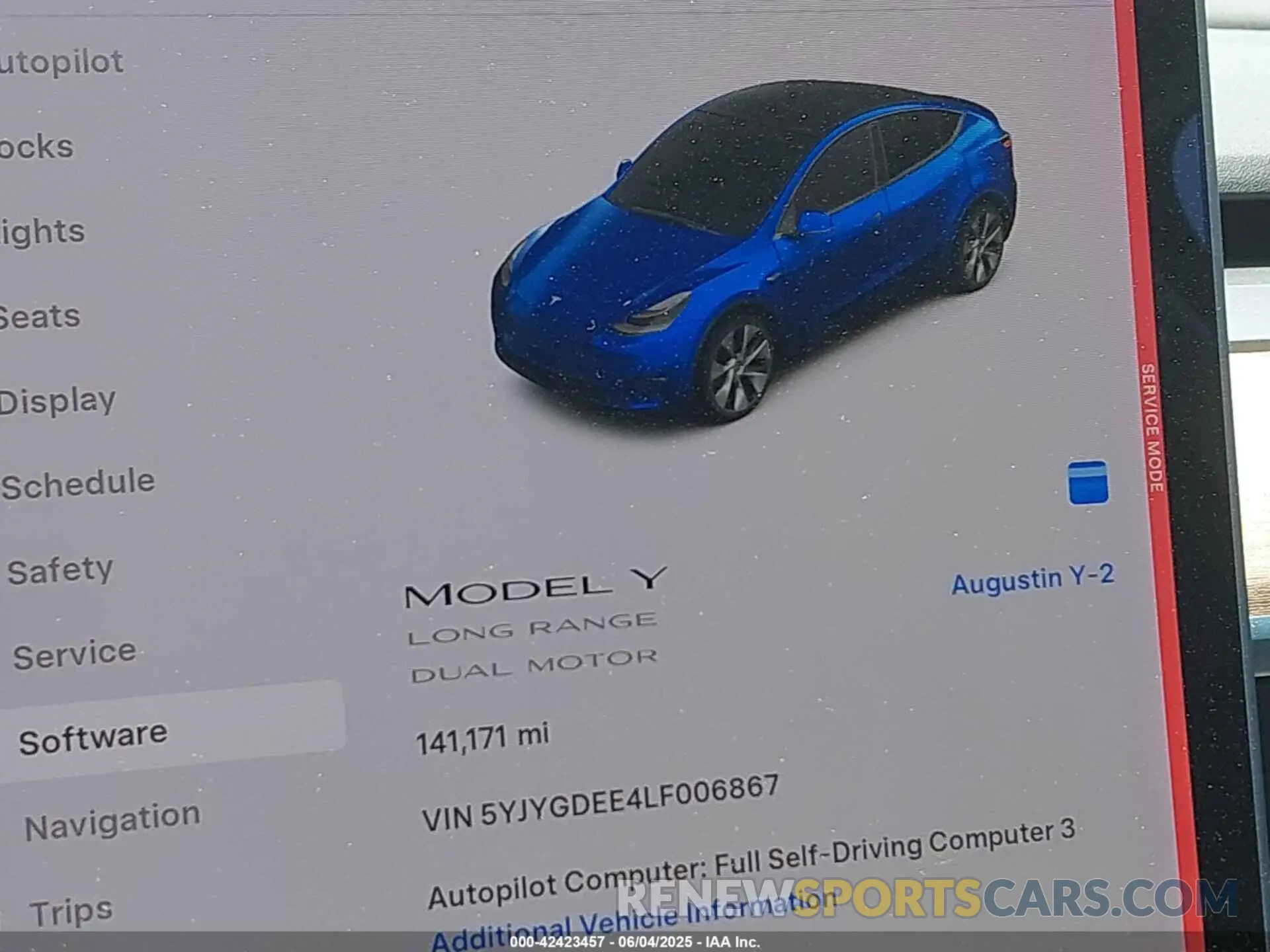 7 Photograph of a damaged car 5YJYGDEE4LF006867 TESLA MODEL Y 2020