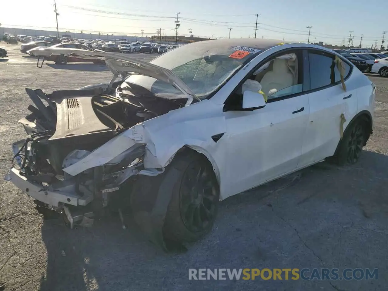 1 Photograph of a damaged car 5YJYGDEE4LF014564 TESLA MODEL Y 2020