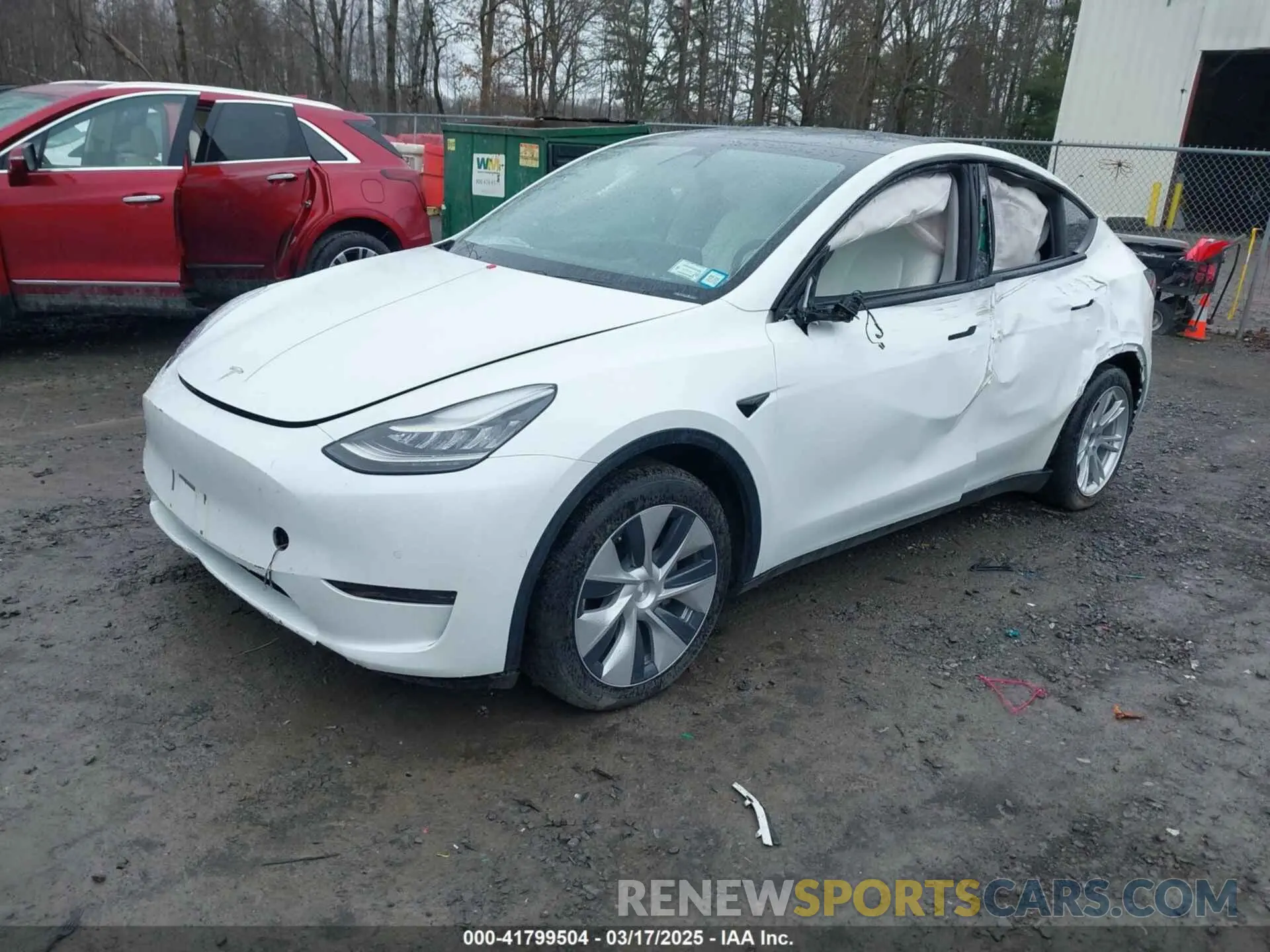 2 Photograph of a damaged car 5YJYGDEE4LF044843 TESLA MODEL Y 2020