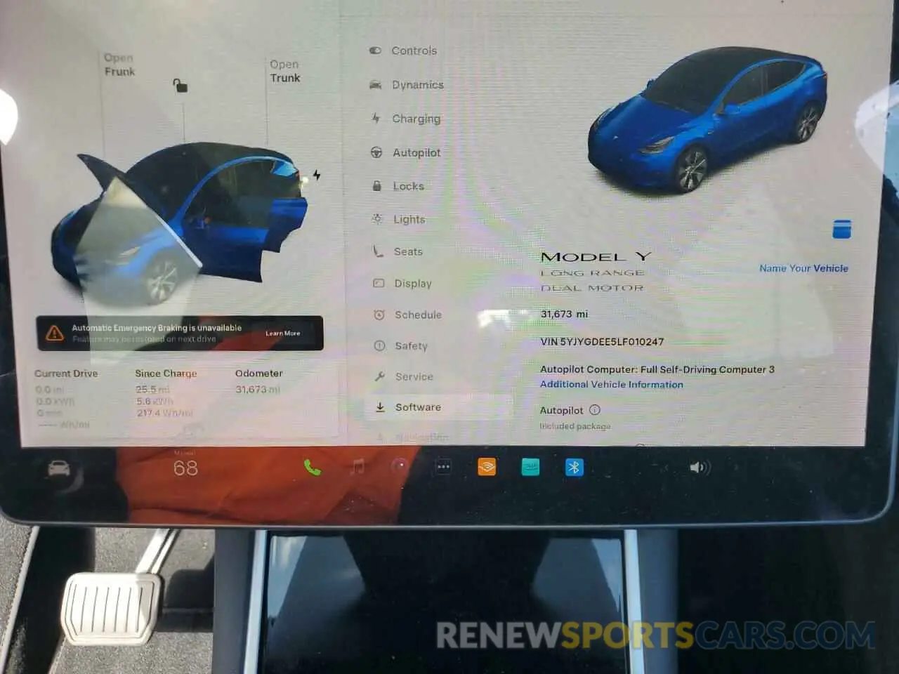9 Photograph of a damaged car 5YJYGDEE5LF010247 TESLA MODEL Y 2020