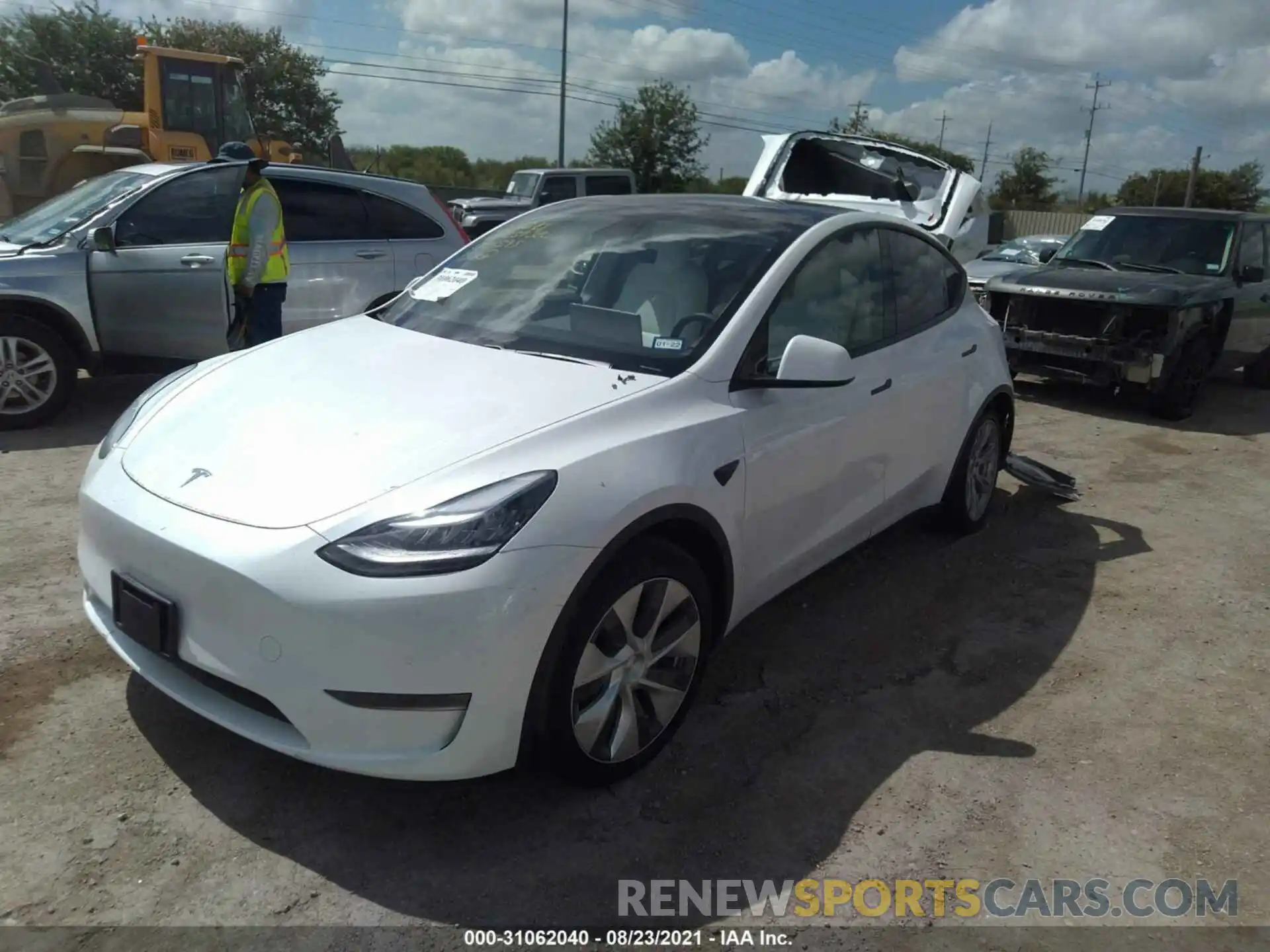 2 Photograph of a damaged car 5YJYGDEE5LF023595 TESLA MODEL Y 2020