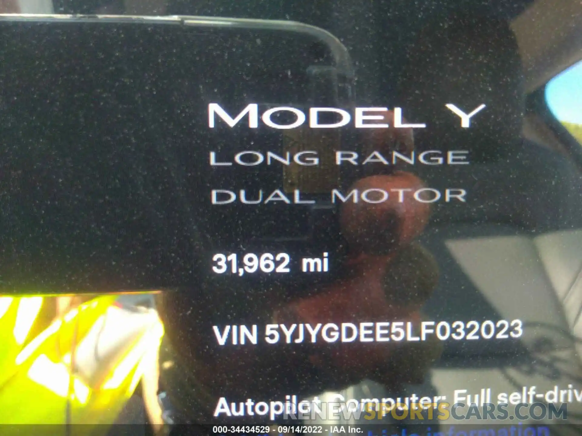 7 Photograph of a damaged car 5YJYGDEE5LF032023 TESLA MODEL Y 2020