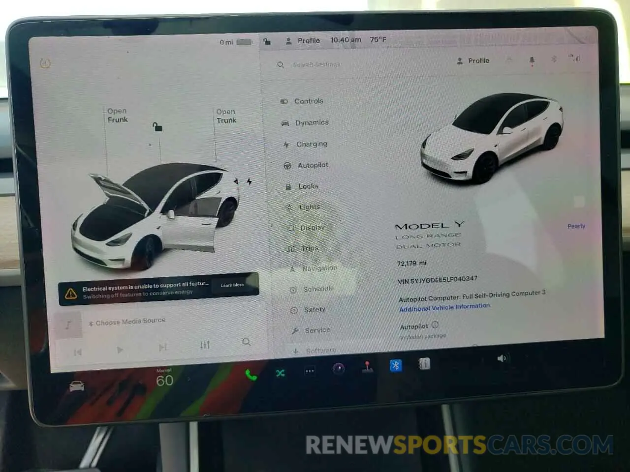 9 Photograph of a damaged car 5YJYGDEE5LF040347 TESLA MODEL Y 2020