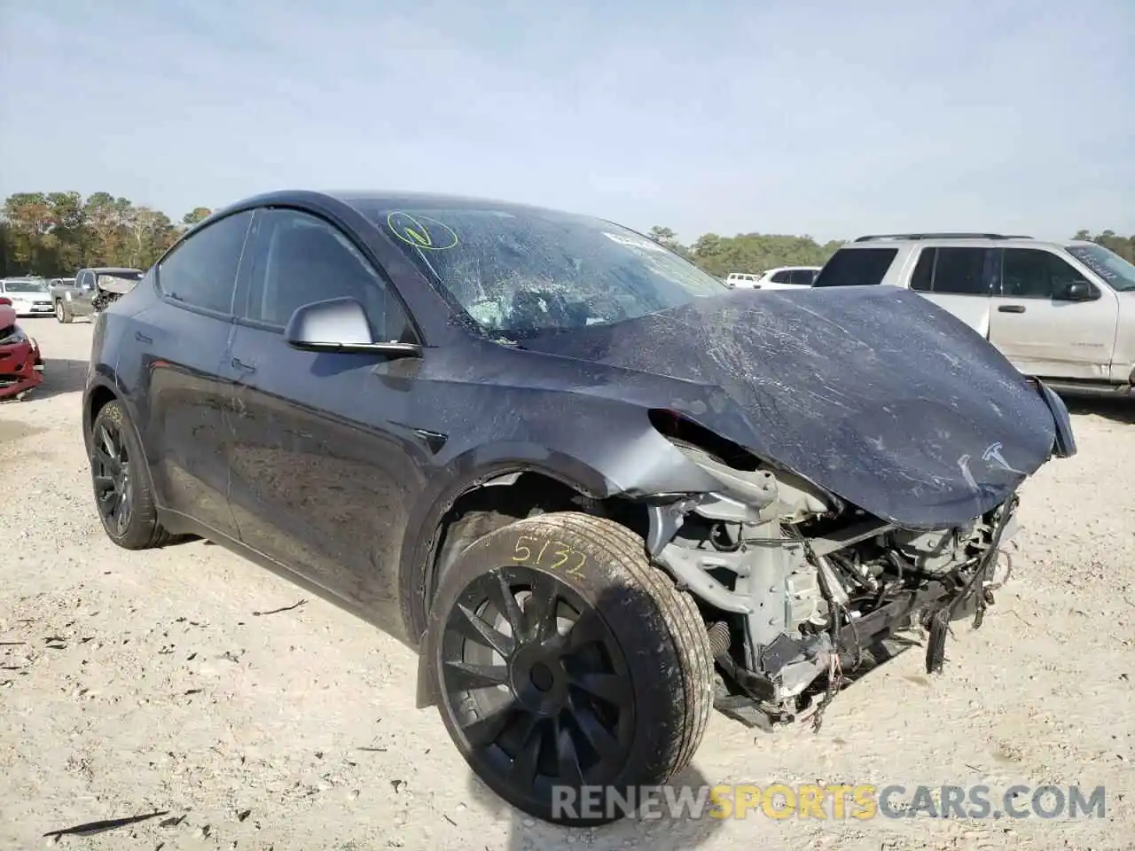 1 Photograph of a damaged car 5YJYGDEE5LF046021 TESLA MODEL Y 2020