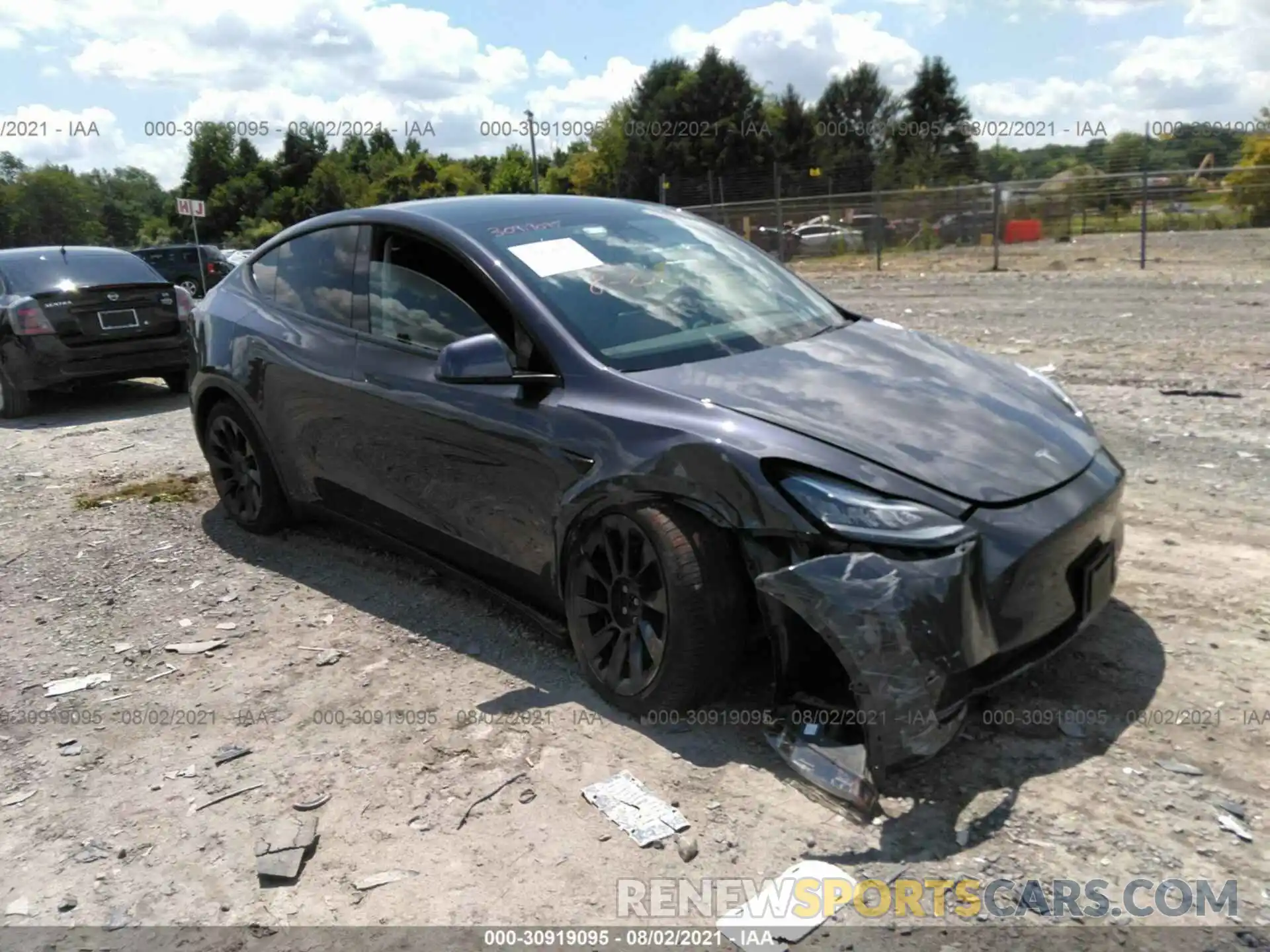 1 Photograph of a damaged car 5YJYGDEE5LF048562 TESLA MODEL Y 2020