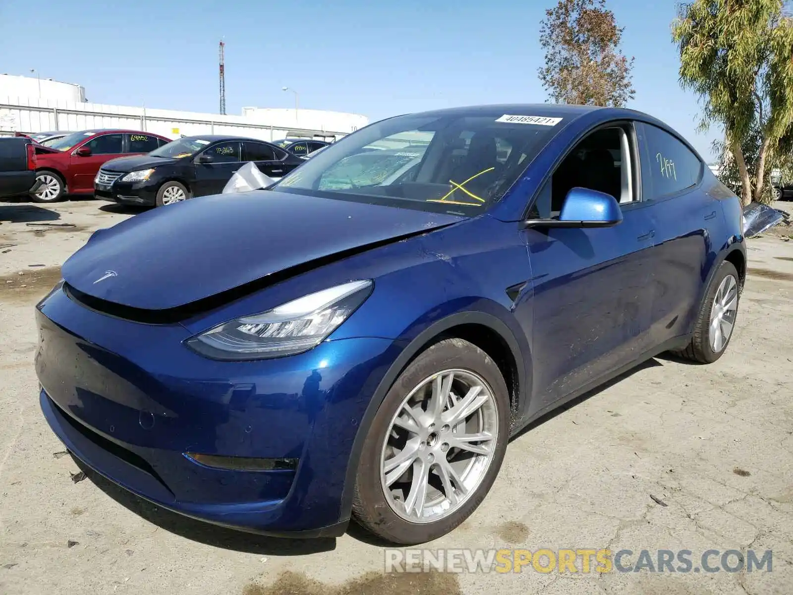 2 Photograph of a damaged car 5YJYGDEE6LF018079 TESLA MODEL Y 2020