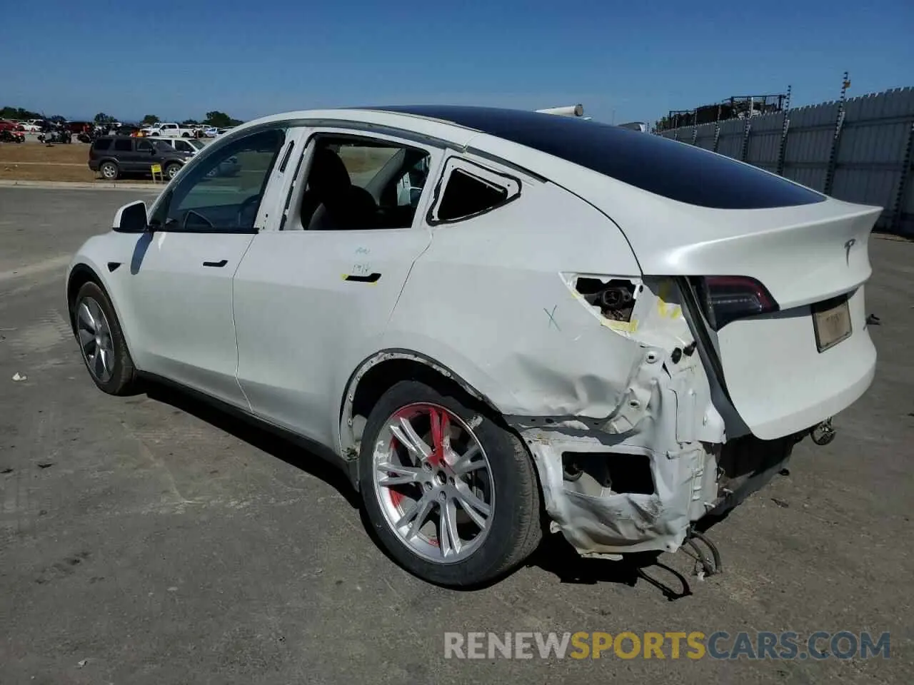 2 Photograph of a damaged car 5YJYGDEE6LF018602 TESLA MODEL Y 2020