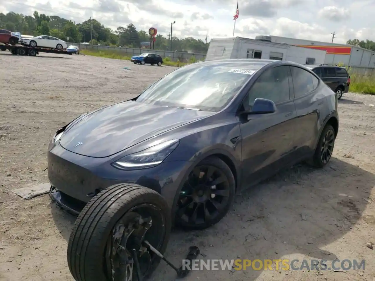 2 Photograph of a damaged car 5YJYGDEE6LF022116 TESLA MODEL Y 2020