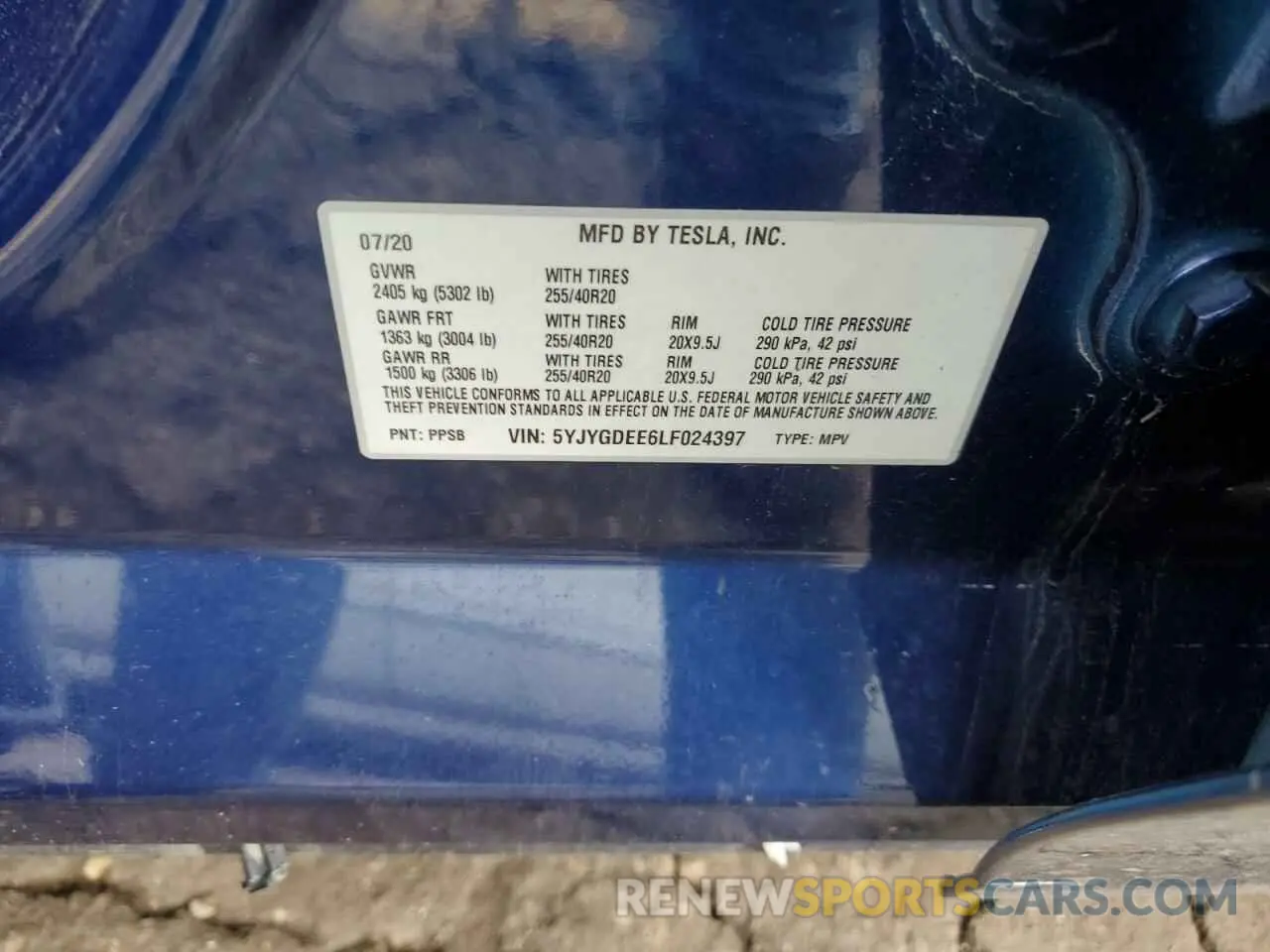 14 Photograph of a damaged car 5YJYGDEE6LF024397 TESLA MODEL Y 2020