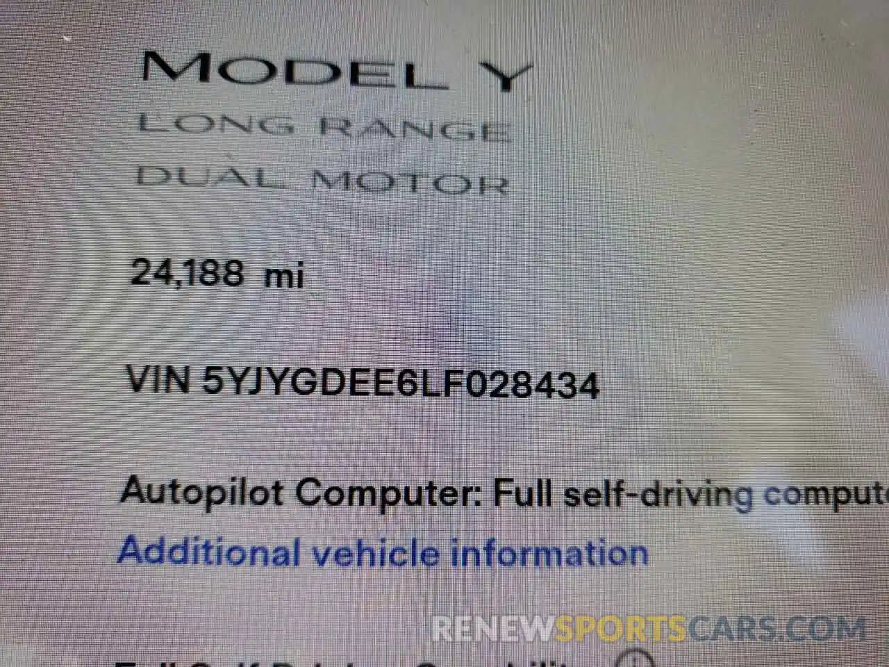 10 Photograph of a damaged car 5YJYGDEE6LF028434 TESLA MODEL Y 2020