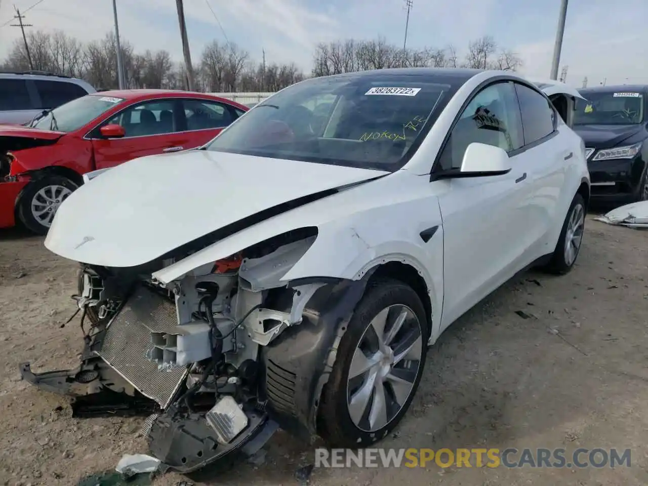 2 Photograph of a damaged car 5YJYGDEE6LF028434 TESLA MODEL Y 2020